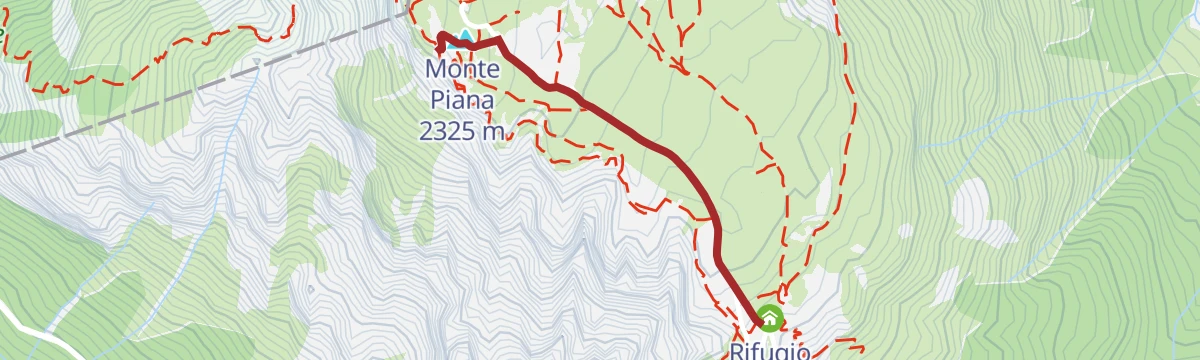 Route map: Sentiero tematico: Monte Piano - Museo all'aperto della Prima Guerra Mondiale
